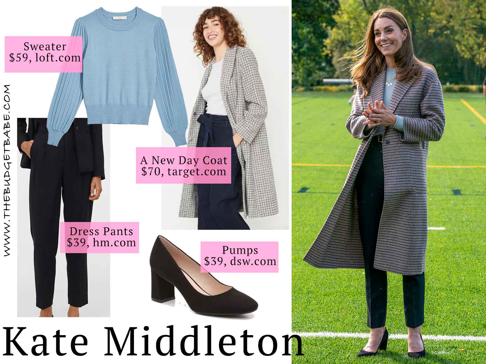Kate Middleton fashion inspiration, business casual outfit idea for fall