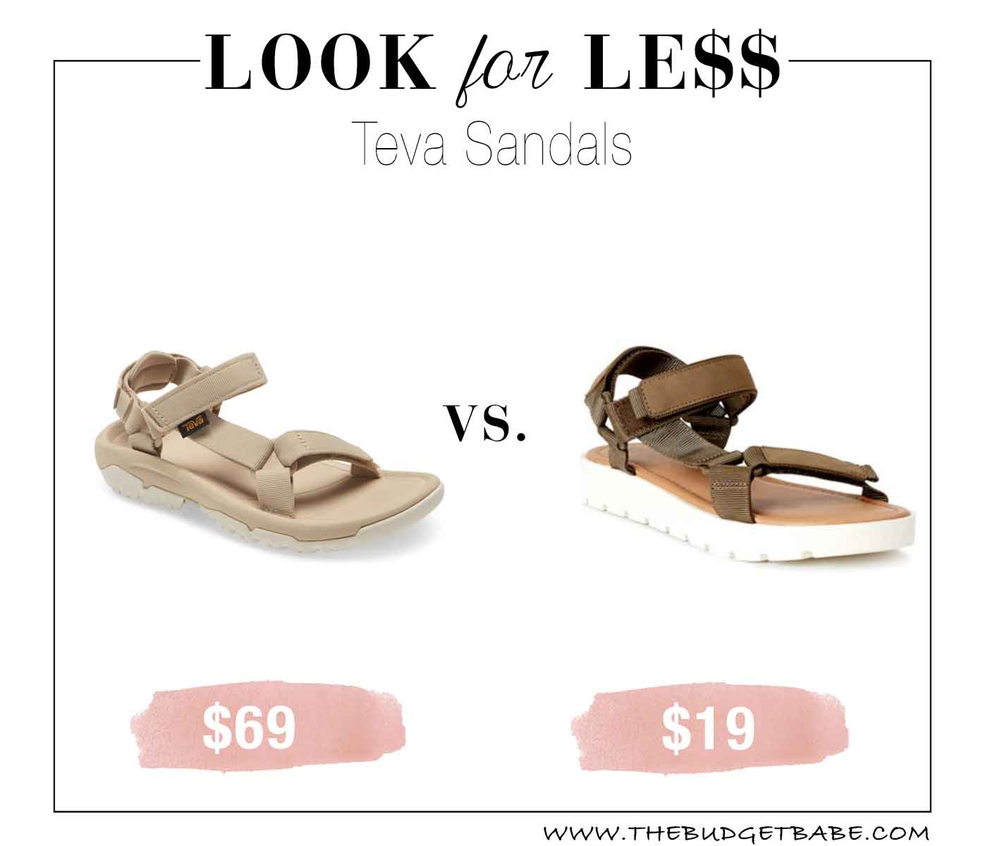 Teva sandals look for less at Walmart