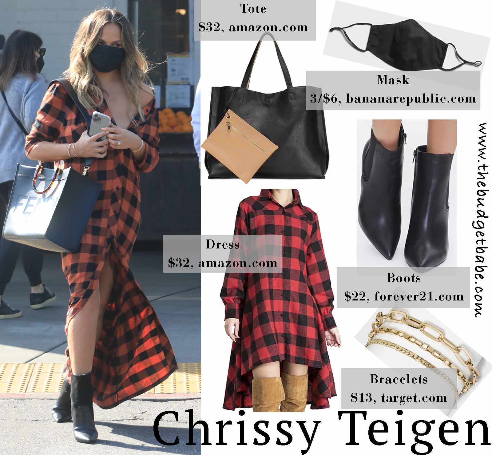 Chrissy Teigen - Maxi Shirt Dress Style