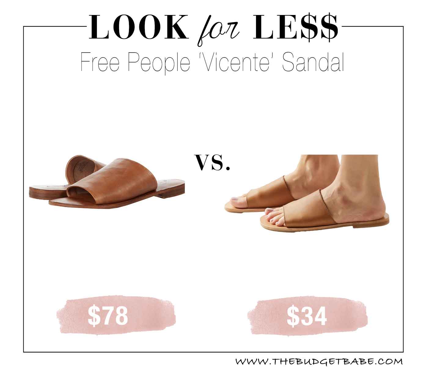 Free People sandal look for less at UO, and it's genuine leather too!