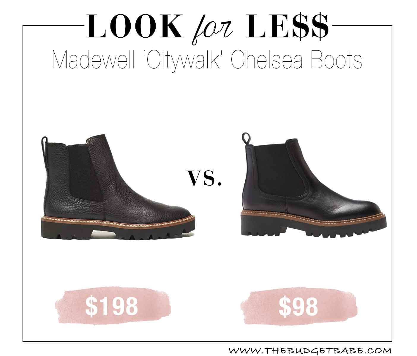Madewell Chelsea boots look for less