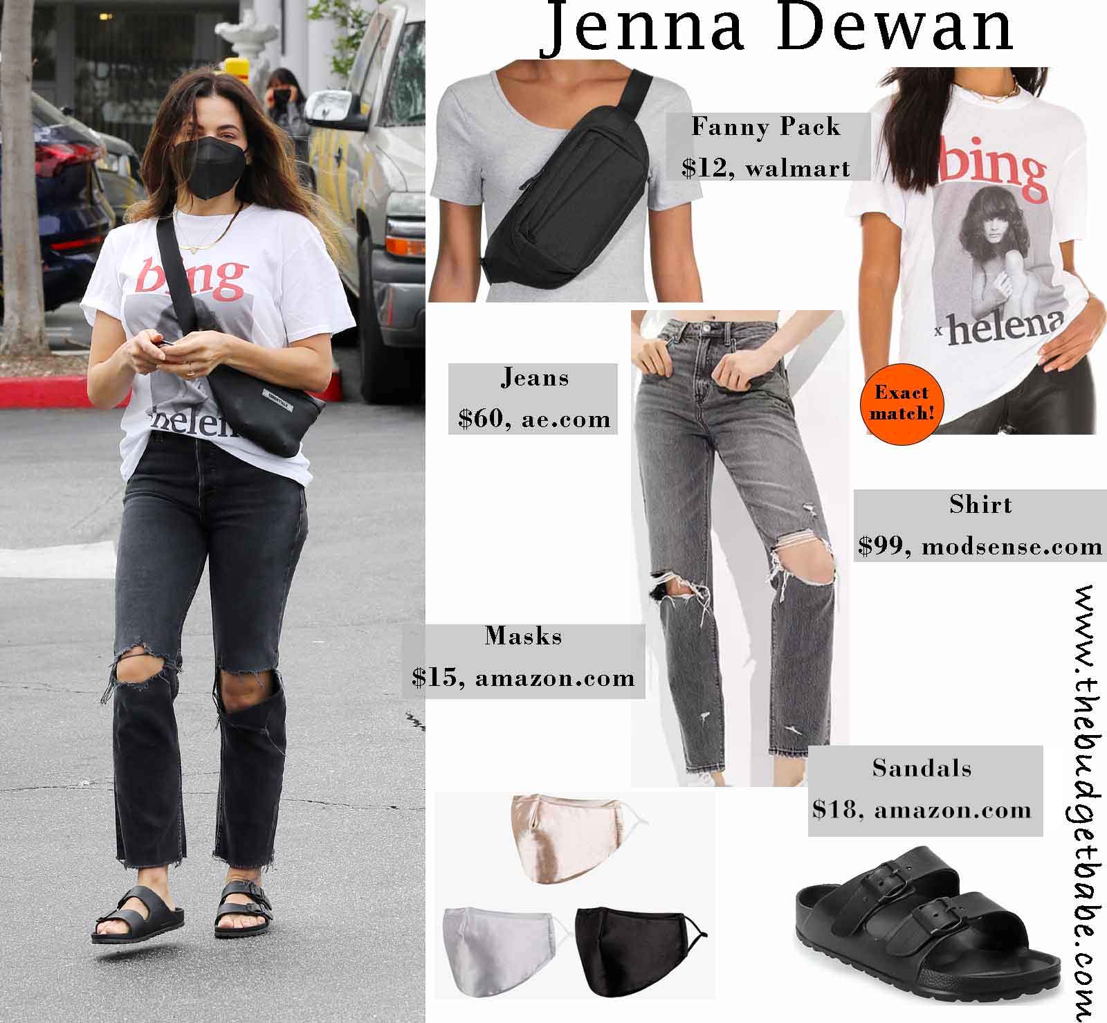 The Look for Less: Jenna Dewan's Designer Tee and Destroyed Denim