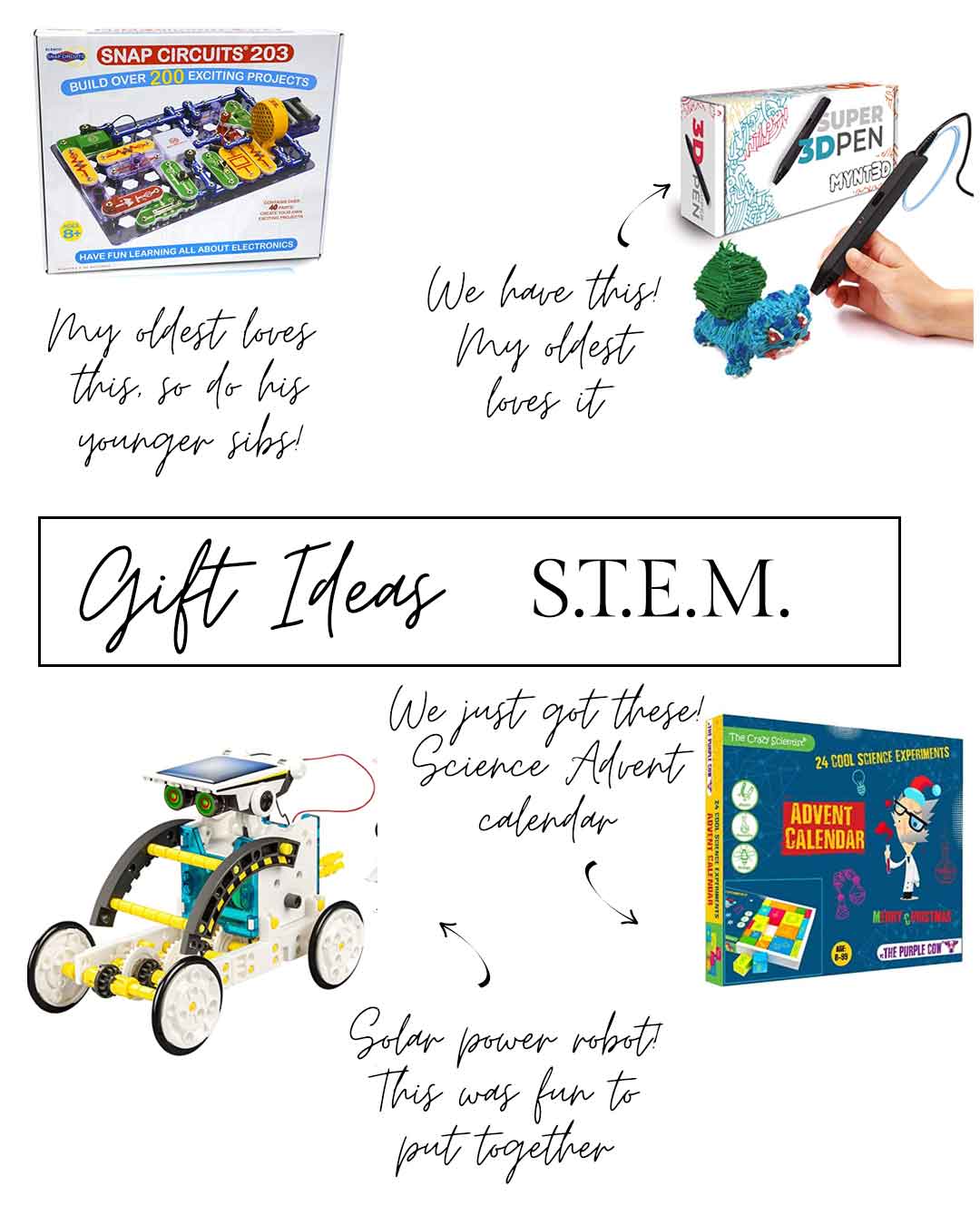STEM gift ideas for kids boys girls science affordable amazon