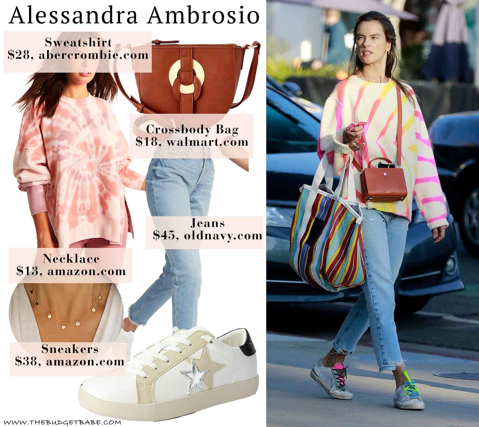 Alessandra Ambrosio wears The Elder Statesman sweater