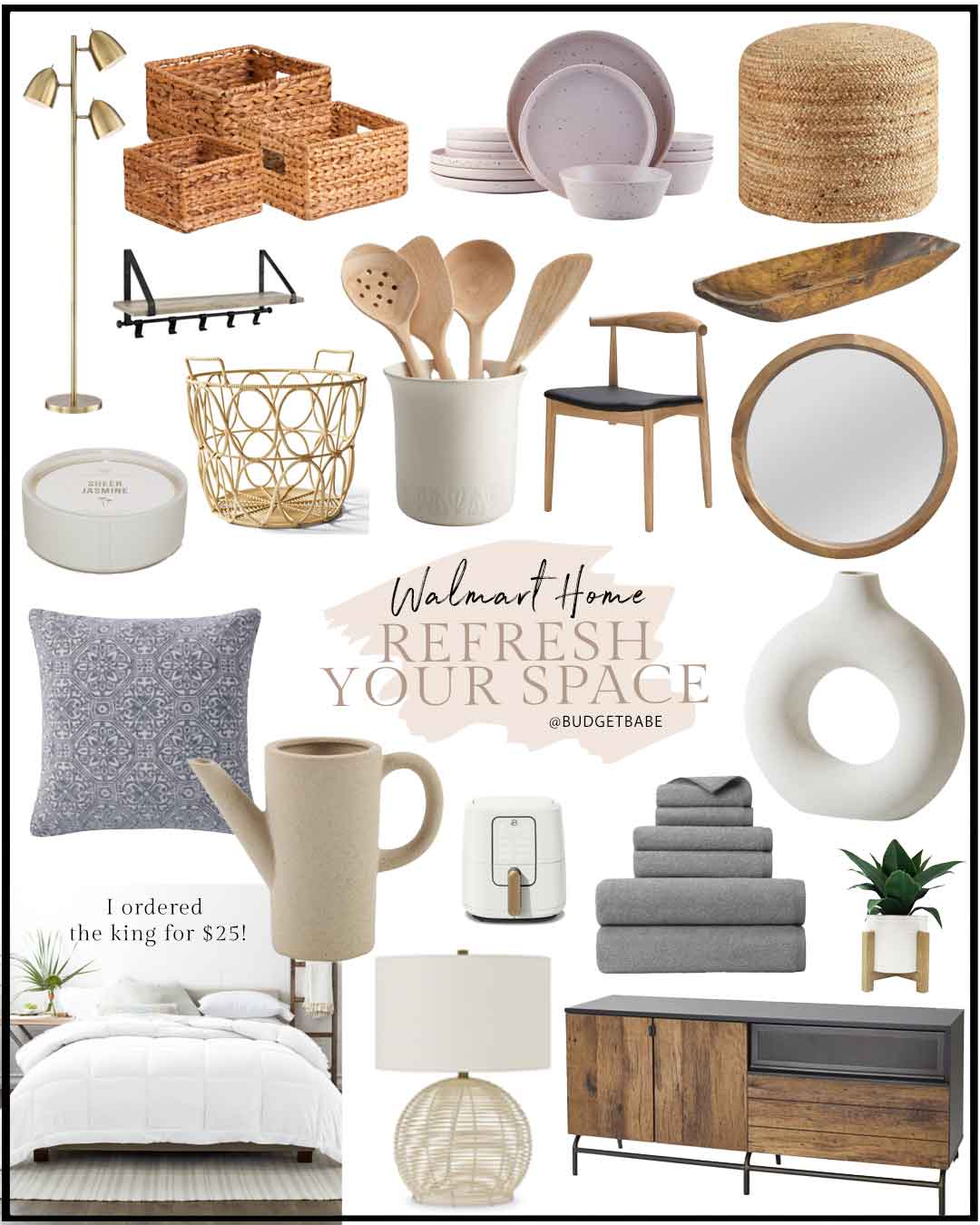 Walmart Home decor, furniture, home organization finds for the New Year on a budget