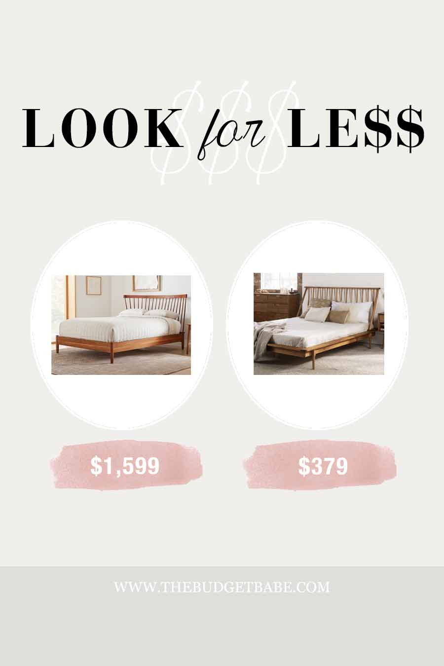 West Elm spindle bed look for less