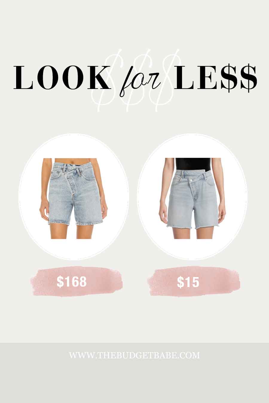Agolde criss cross shorts look for less at Walmart