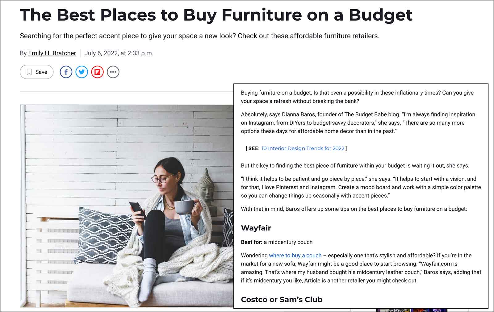 Furniture on a budget 