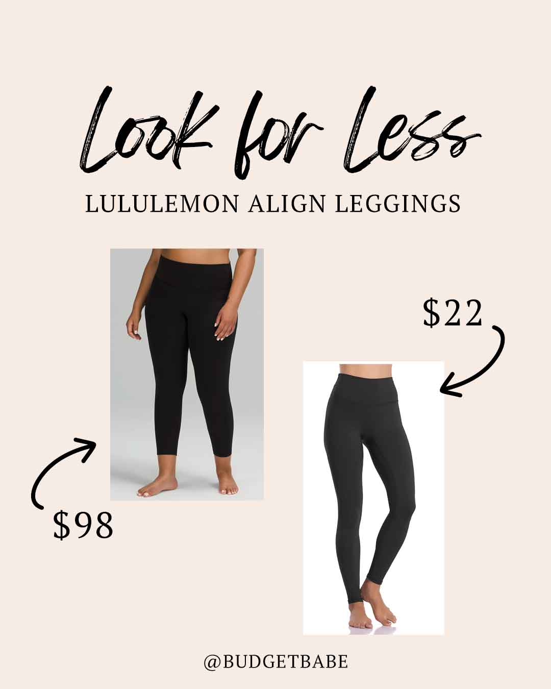 Lululemon Align leggings look for less on Amazon
