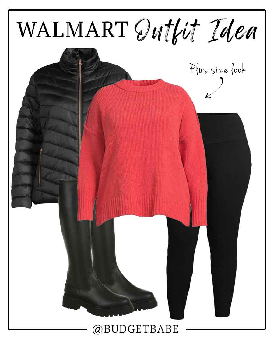 Winter outfit ideas with Walmart fashion blogger budgetbabe