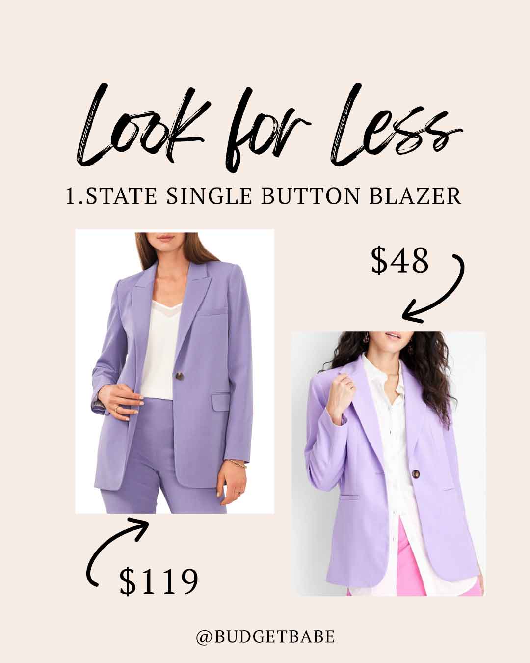1.State single button blazer look for less at Target