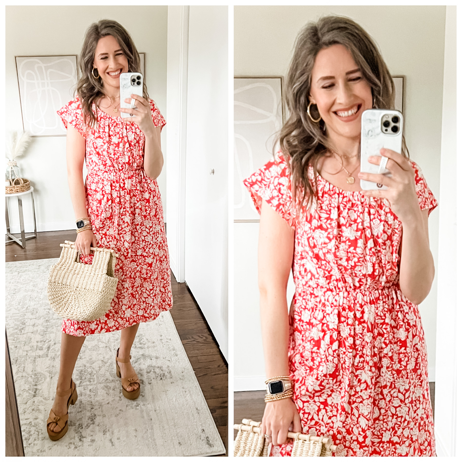 Target Tuesday Try-On, spring dresses and sandals on sale