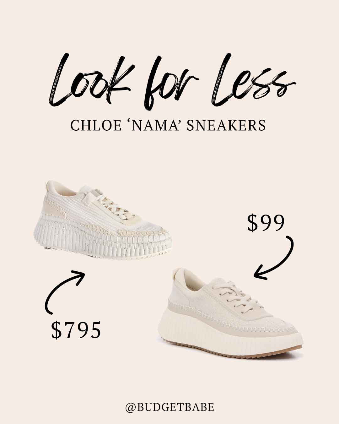 Chloe Nama sneakers look for less