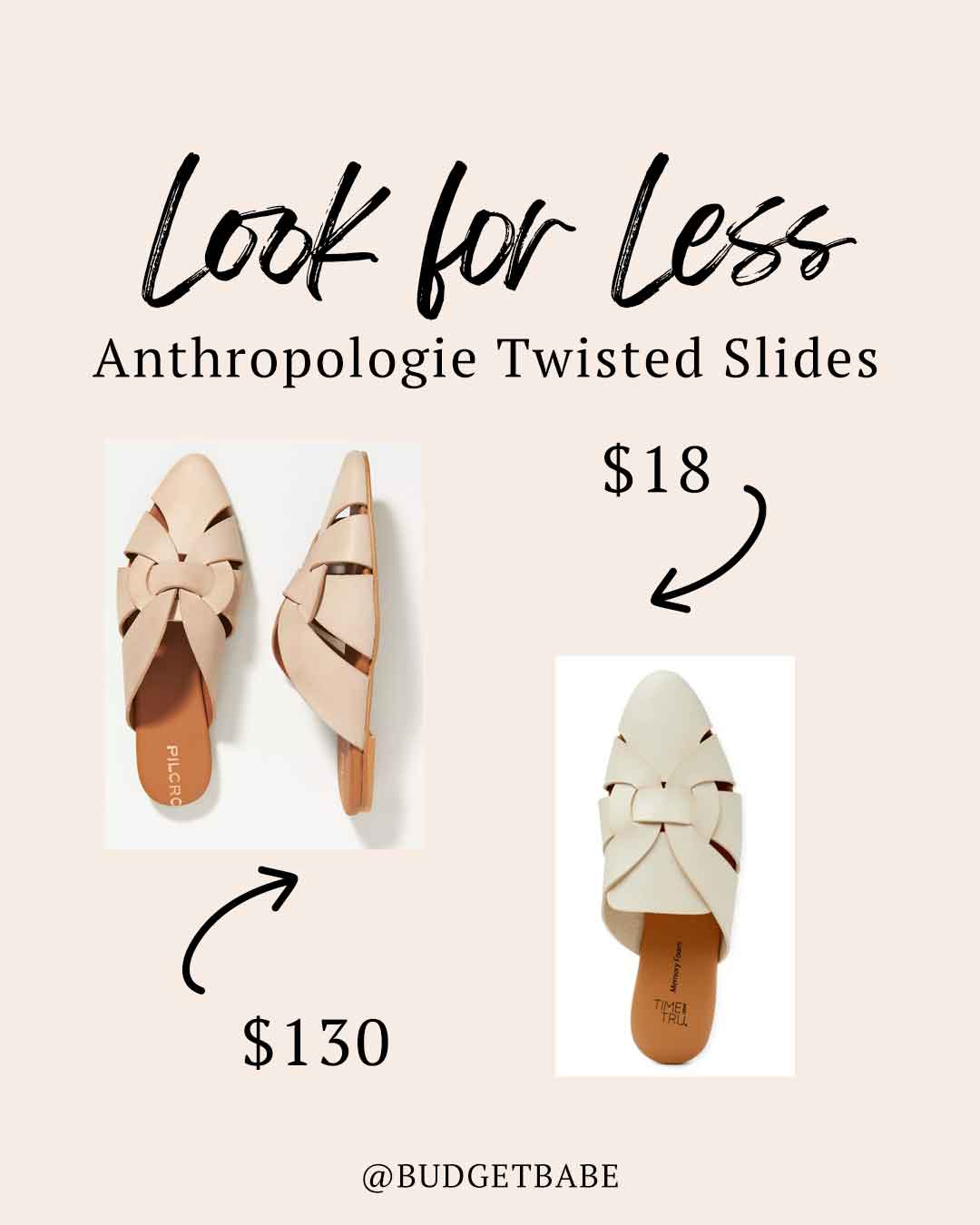 Anthropologie twisted leather slides