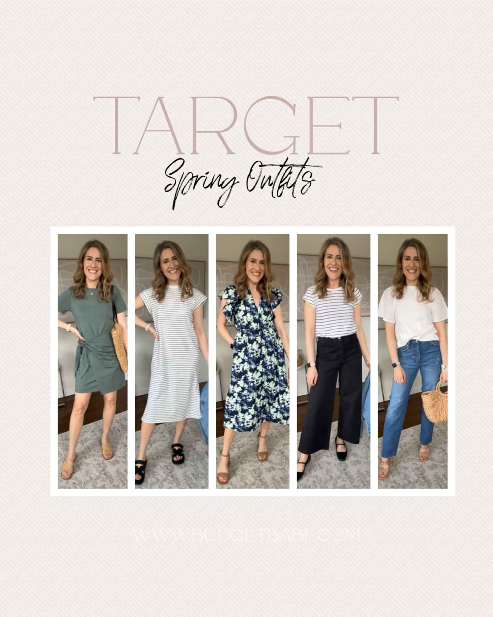 Target spring capsule wardrobe, affordable outfit ideas, over 40 fashion