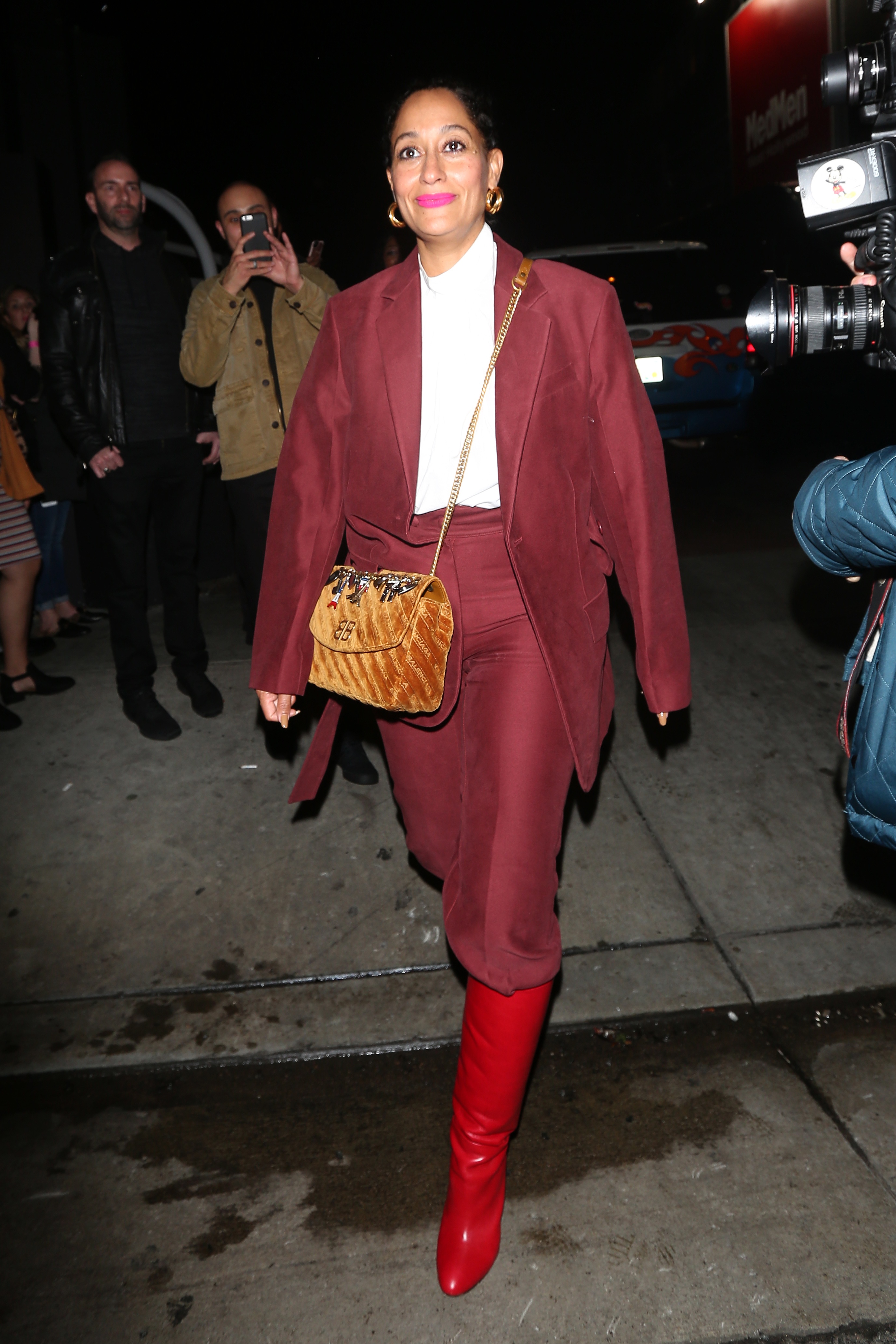 Tracee Ellis Ross Red Pant Suit 
