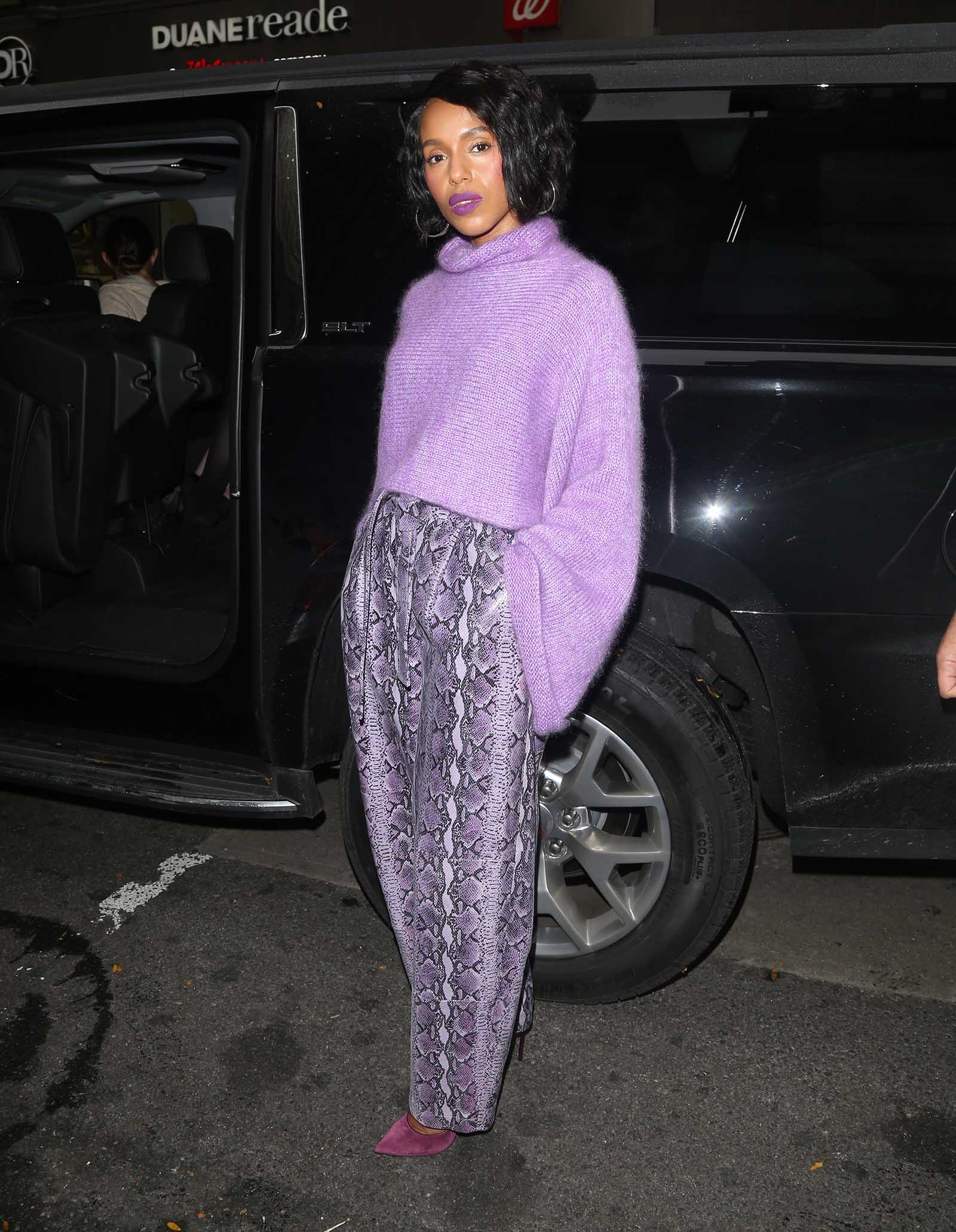 Kerry's snake print pants are show stoppers!