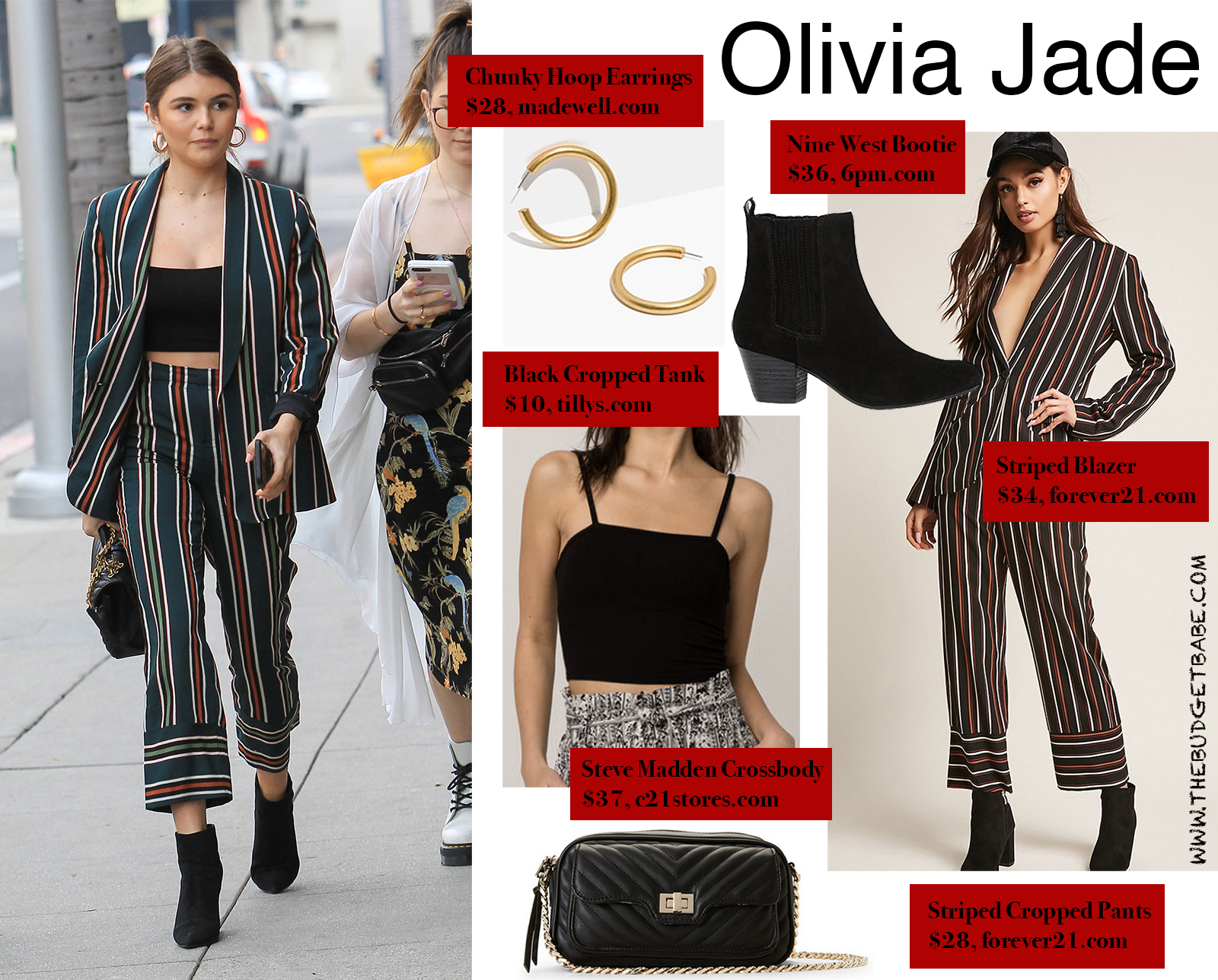 Olivia Jade Look for Less: Striped Blazer and Pants