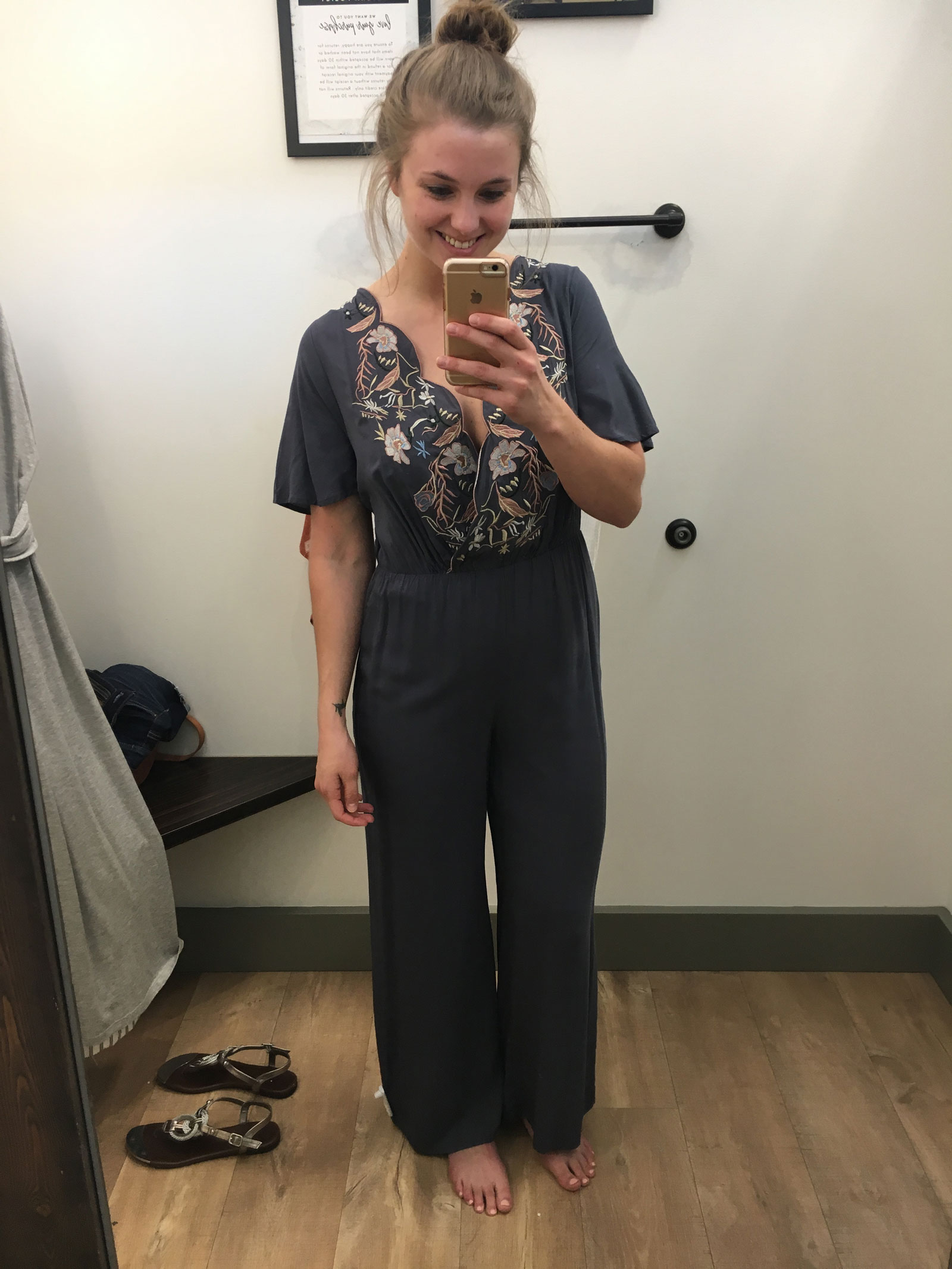 Hope Ave. Wildflower Embroidered Jumpsuit